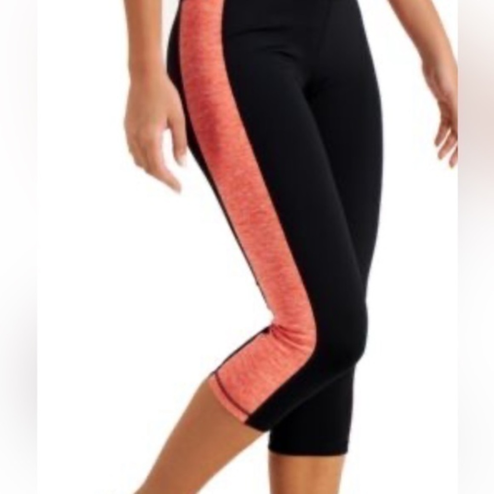 Ideology Womens Colorblocked Cropped Leggings